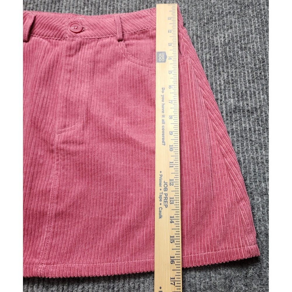 Francesca's Rose Pink Corduroy Mini Skirt A-Line Cotton High Waist S - Picture 4 of 9